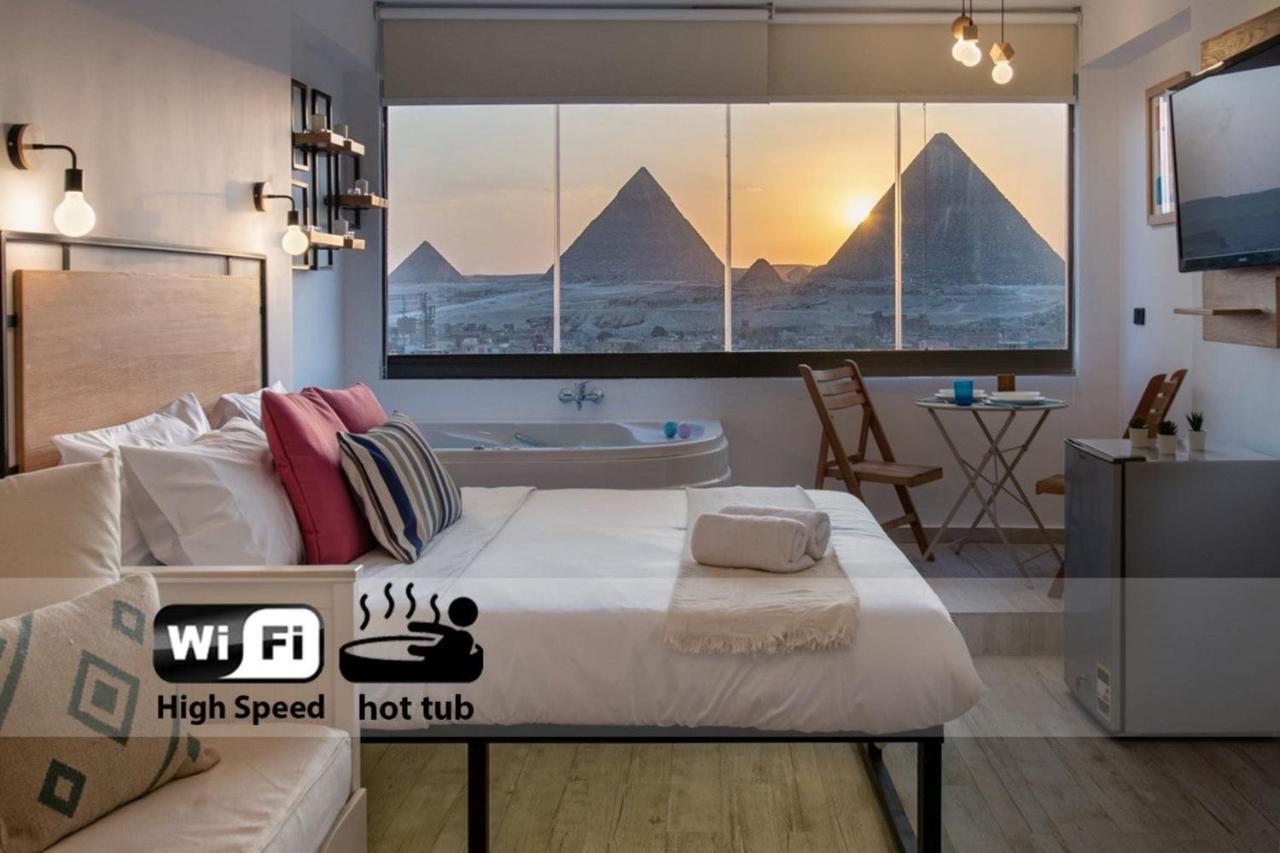 Jacuzzi Studio The Pyramids Free Airport Pickup Apt4 Apartment Cairo Exterior photo